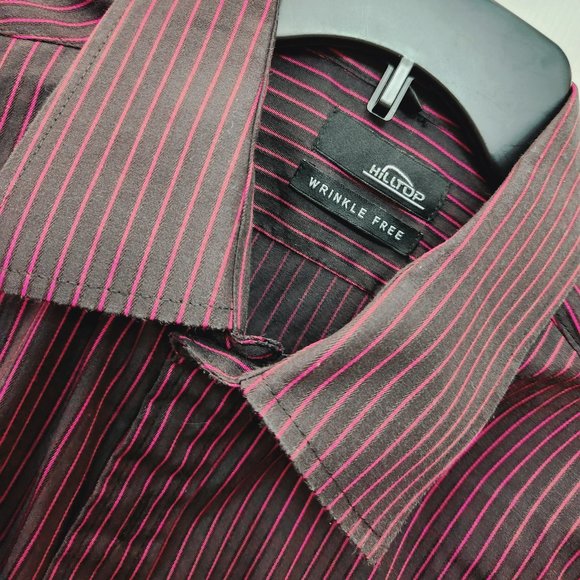 HILLTOP WRINKLE FREE MEN'S LONG SLEEVE SHIRT  XL #1464 - Picture 4 of 15